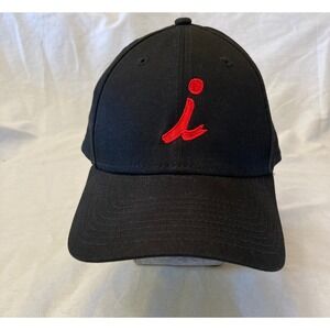 New Era Cap Black with Red i Logo Baseball Hat One Size Fits Most